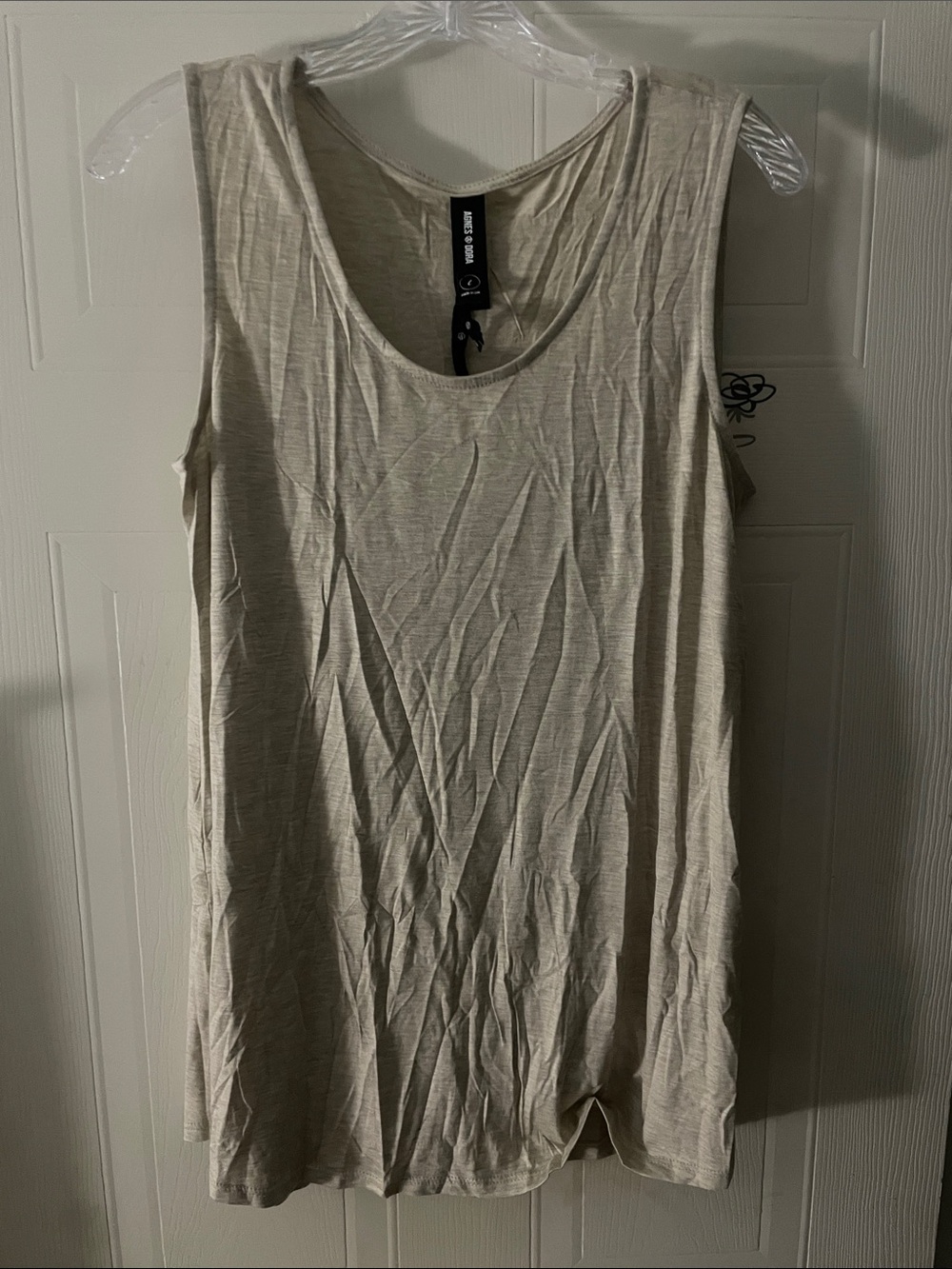 Agnes & Dora Scoop Neck Heather oatmeal Tank Top - (Brand: )